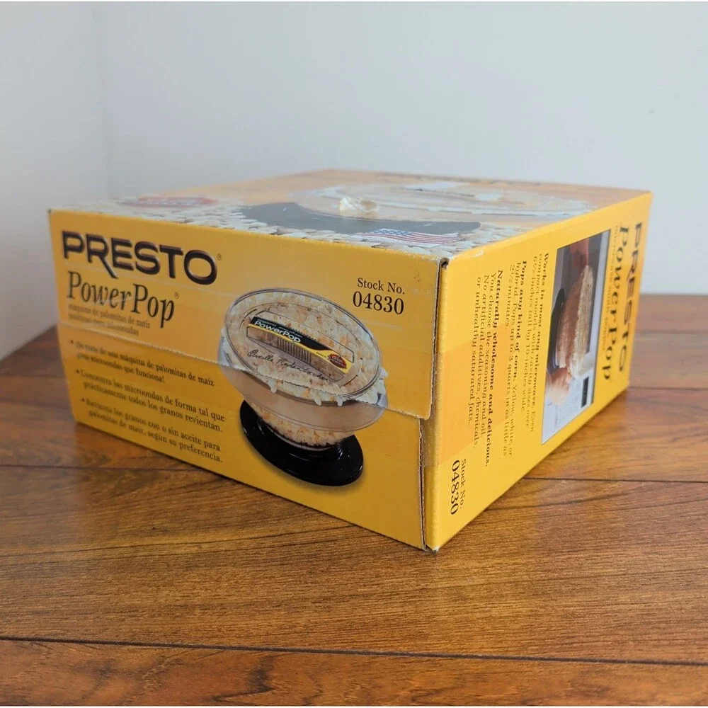 Vintage Presto 04830 PowerPop Microwave Multi-Popper Popcorn Kernel Orville NEW